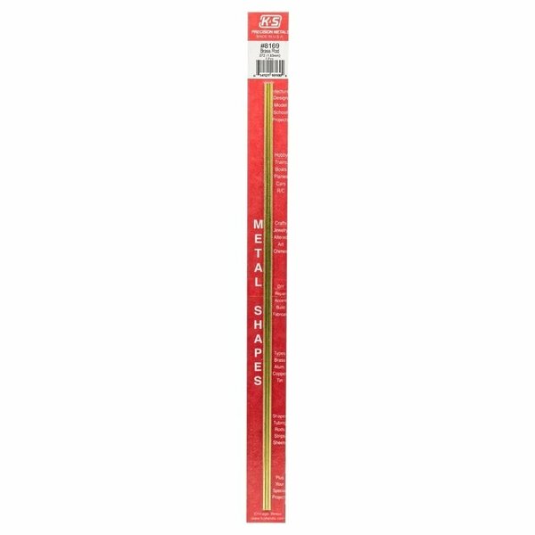 K&S Precision Metals Solid Brass Rod .072 X 12in, 3PK 8169